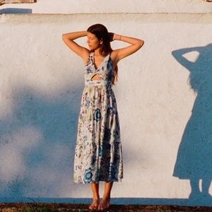 Zara MIDI Print Dress with Knot